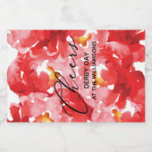 Waterverf Floral Derby Day Mini Likeurfles Etiket (Enkel label)