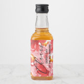 Waterverf Floral Derby Day Mini Likeurfles Etiket (Voorkant)