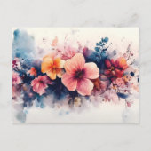 Waterverf Floral design Briefkaart (Voorkant)