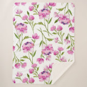  Waterverf Floral Design Sherpa Blanket Deken (Voorkant)