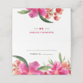 Waterverf Floral Design Wedding Table Place Cards Plaatskaartje (Buitenkant ongevouwen)