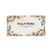 Waterverf Floral Designer Retour Adreslabels Etiket (Voorkant)