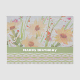 Waterverf Floral Designer Tissuepapier