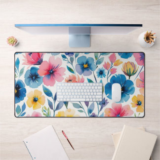 Waterverf Floral Desk Mat