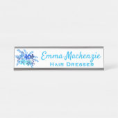 Waterverf Floral Desk Sign Name Bord Bureau Naambordje (Voorkant)