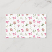 Waterverf Floral Diaper Raffle Baby shower Informatiekaartje (Achterkant)