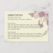 Waterverf Floral Directions Card Informatiekaartje (Voorkant)