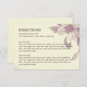 Waterverf Floral Directions Card Informatiekaartje (Voorkant / Achterkant)