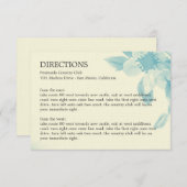 Waterverf Floral Directions Card Informatiekaartje (Voorkant / Achterkant)