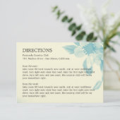 Waterverf Floral Directions Card Informatiekaartje (Staand voorkant)