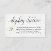 Waterverf Floral Display Shower Inschrijving Informatiekaartje (Voorkant)