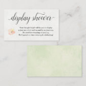 Waterverf Floral Display Shower Inschrijving Informatiekaartje (Voorkant / Achterkant)