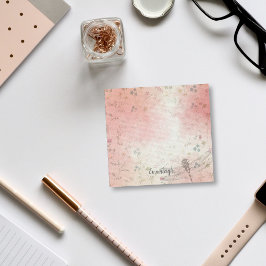 Waterverf Floral Dragonfly Monogram | Roze Groen Post-it® Notes