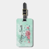 Waterverf Floral Dreams Bagagelabel (Voorkant verticaal)