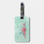 Waterverf Floral Dreams Bagagelabel (Achterkant verticaal)