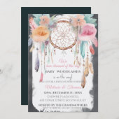 Waterverf Floral Dreamweaver Baby shower Boho Kaart (Voorkant / Achterkant)