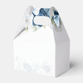 Waterverf Floral Dusty Blue Bloom Bruiloft Bedankdoosjes (Achterkant)