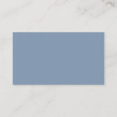 Waterverf Floral Dusty Blue Wedding Registry Informatiekaartje (Achterkant)