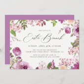 Waterverf Floral Easter Brunch Uitnodiging (Voorkant / Achterkant)