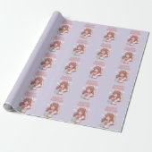 Waterverf Floral Easter Bunny Cadeaupapier (Uitgerold)