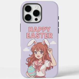 Waterverf Floral Easter Bunny iPhone 16 Pro Max Hoesje