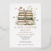 Waterverf Floral Een nieuw Chapter Baby shower Folie Uitnodiging (Voorkant)