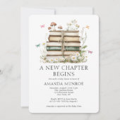 Waterverf Floral Een nieuw Chapter Baby shower Kaart (Voorkant)