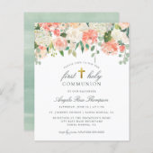 Waterverf Floral eerste Heilige Communie (Voorkant / Achterkant)