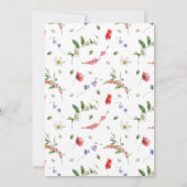 Waterverf Floral eerste verjaardag Kaart (Achterkant)