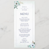 Waterverf Floral Elegant Anemone Bouquet Wedding Menu (Voorkant)