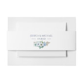 Waterverf Floral Elegant Anemone Bouquet Wedding Uitnodigingen Wikkel (Voorkant Voorbeeld)