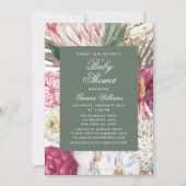 Waterverf Floral Elegant Baby shower Kaart (Voorkant)