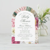 Waterverf Floral Elegant Baby shower Kaart (Staand voorkant)