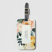 Waterverf Floral Elegant Botanical Personalized Bagagelabel (Voorkant (verticaal))