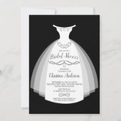 Waterverf Floral Elegant Bride Gown Vrijgezellenfe Kaart (Voorkant)