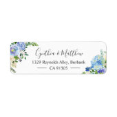 Waterverf Floral Elegant Chic Etiket (Voorkant)