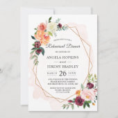 Waterverf Floral Elegant Chic Rehearsal Dinner Kaart (Voorkant)