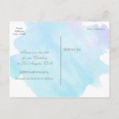 Waterverf Floral Elegant Colorful Save the Date Aankondigingskaart (Achterkant)