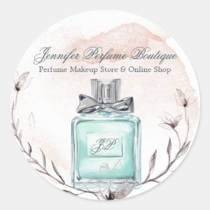 Waterverf Floral Elegant green Ronde Sticker