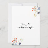 Waterverf Floral Elegant Pensioenfeest Kaart (Achterkant)