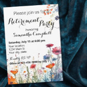 Waterverf Floral Elegant Pensioenfeest Kaart