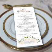 Waterverf Floral Elegant Wedding Menu