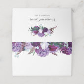 Waterverf Floral Elegant Wedding Plaatskaartje (Buitenkant ongevouwen)