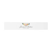 Waterverf Floral Elegant Wedding Uitnodigingen Wikkel (Vlak)