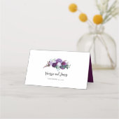 Waterverf Floral Elegante Botanische bruiloft Plaatskaartje (Achterkant)