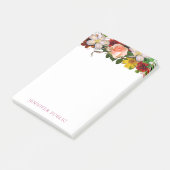 Waterverf Floral Elegante Sjabloon Flowers Post-it® Notes (Schuin)