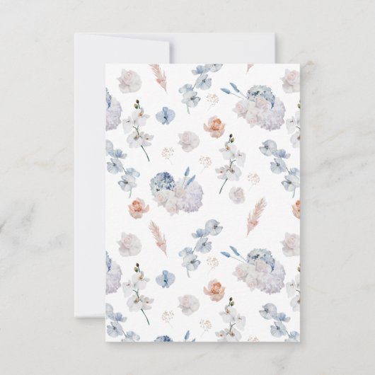 Waterverf floral Elopement Kaart (Achterkant)