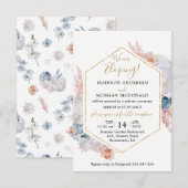 Waterverf floral Elopement Kaart (Voorkant / Achterkant)