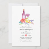 Waterverf Floral Engagement Party - Tasting van wi Kaart (Voorkant)