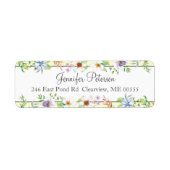 Waterverf Floral Etiket (Voorkant)